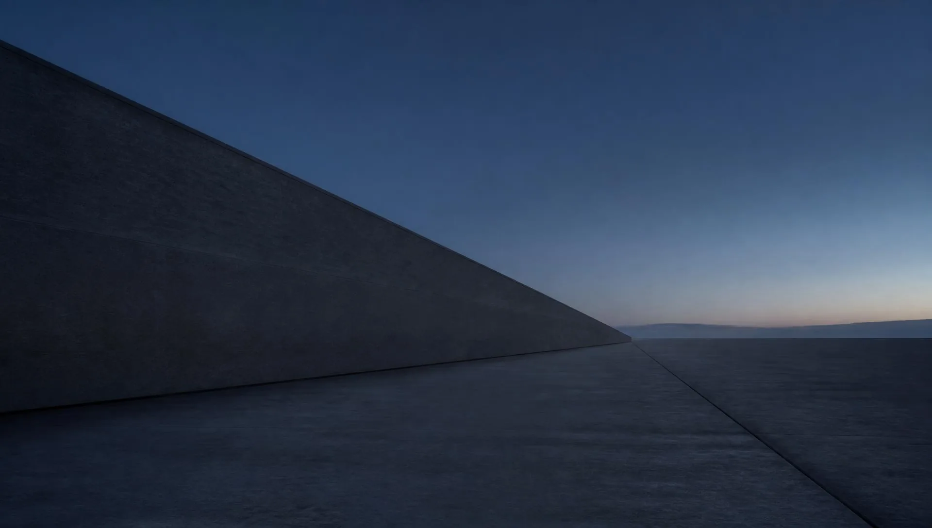 Concrete plane at blue hour, no subject